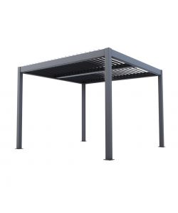Verdelook Pergola Bioclimatica Atena 100 Alluminio Grigio - 3x3x2,5 m