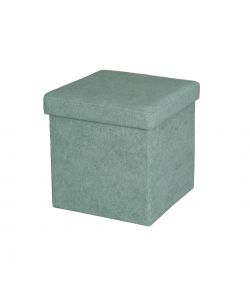 Domo Mea Pouf Contenitore Pieghevole Color Verde Salvia - 38x38x38 cm
