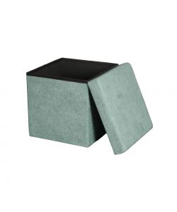 Domo Mea Pouf Contenitore Pieghevole Color Verde Salvia - 38x38x38 cm