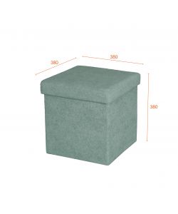 Domo Mea Pouf Contenitore Pieghevole Color Verde Salvia - 38x38x38 cm