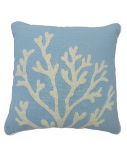 Domo Mea Cuscino Decorativo Azzurro 45x45 cm con Motivo Corallo