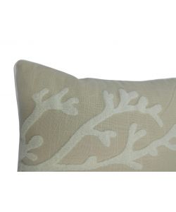 Domo Mea Cuscino Decorativo Beige 45x45 cm Motivo Corallo Morbido