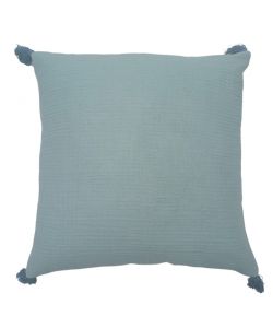 Domo Mea Cuscino Azzurro 45x45 cm in Cotone per Arredo Casa
