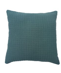 DOMO MEA Cuscino 45x45cm Tinta Unita Blu Scuro - Cuscino in Cotone