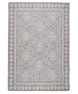 Domo Mea Tappeto Outdoor Beige 150x200 cm Motivo Rombi Resistente