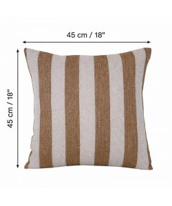 Domo Mea Cuscino Decorativo Beige 45x45 cm Rigato Sfoderabile Outdoor