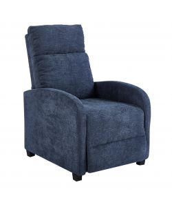 Domo Mea Poltrona Polly Reclinabile Velluto Blu - 80x66x95 cm