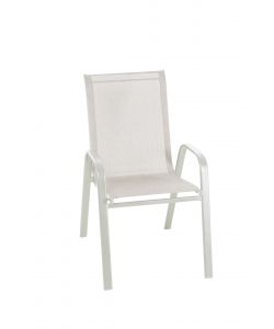 Domo Mea Sedia Eden da Esterni Textilene Bianco 55x75x93,5 h cm
