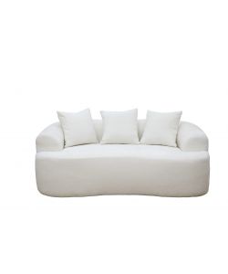 Domo Mea Divano Duna Compresso 2 Posti Bianco Morbido Compatto 166x96x64 cm