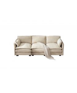 Domo Mea Divano 3 Posti Modulare Beige 253x89x87 cm Design Contemporaneo