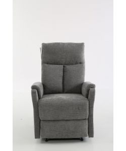Alba Poltrona Relax Elettrica Grigio Scuro 75x89x101 cm Reclinabile