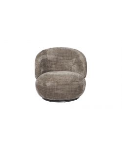 Poltrona girevole Cleo Taupe 74x83x69 cm Tessuto moderno
