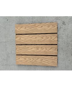 Piastrella ad incastro WPC 30x30 cm per esterni colore teak naturale antiscivolo