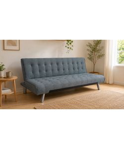 Domo Mea Divano letto clic clac 3 posti grigio 180x80x77 cm salvaspazio