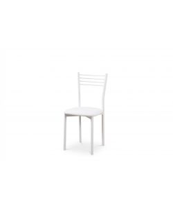 Domo Mea Sedia da pranzo Bianca 40x41x80,5 cm Metallo e PU Moderna