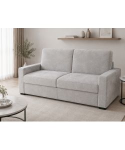 Divano letto Vulcano 2 posti Grigio 197x95 cm Materasso 20 cm