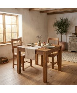 Cosma Tavolo da Pranzo Quadrato in Legno 80x80x77 cm Naturale Marrone