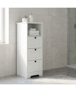 Cosma Mobiletto Aldous in Legno Bianco 81,5x30x30 cm Fisso Moderno