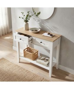 Cosma Aric Mobile in Legno Bianco 80x30x74 cm Fisso Stile Moderno