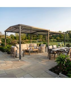 Cosma Gazebo Estensibile 3x3 Antracite in Alluminio e Policarbonato