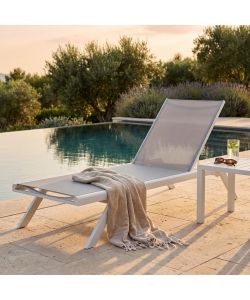 Cosma Lettino Prendisole Impilabile Grigio Chiaro 198x72x35,5 cm