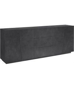 Credenza cucina soggiorno 220cm 2 vani 3 cassetti design ardesia Made in Italy