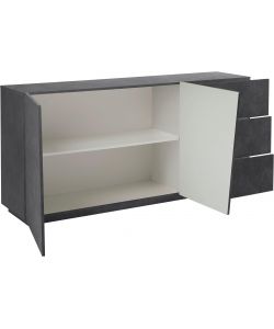 Credenza VEGA moderna 2 ante battente 3 cassetti 180  ardesia