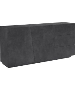 Credenza VEGA moderna 2 ante battente 3 cassetti 180  ardesia