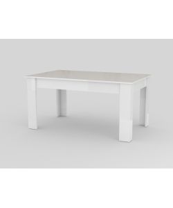 Tavolo Jesi 160 Allungabile Design Moderno Larice Bianco