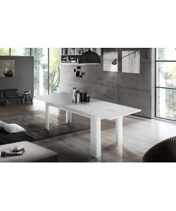 Tavolo Jesi 160 Allungabile Design Moderno Larice Bianco