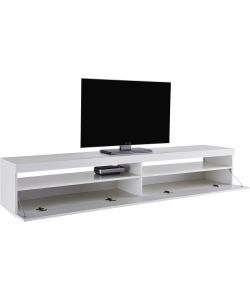 Porta Tv Burrata Da 200 Cm Bianco Lucido