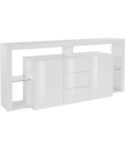 Credenza Essential Sideboard 2 Ante e 3 Cassetti 180 Bianco Laccato