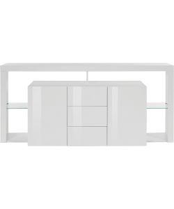 Credenza Essential Sideboard 2 Ante e 3 Cassetti 180 Bianco Laccato