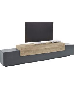 Porta Tv Corona Moderno 240 Antracite E Oak