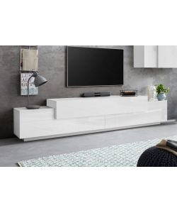 Porta Tv Corona Moderno 240 Bianco E Bianco Laccato