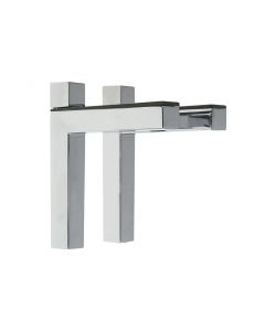 Reggimensole Elle Cromo per Mensole in Vetro e Legno - 2 pz - max 20 kg