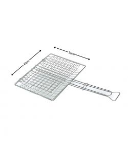 Batik Graticola Bombata Senza Piedi 35x40 cm in Ferro Cromato