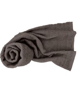 Set Asciugamani 1+1 Tortora in Cotone Spugna 30x50 e 50x80 cm