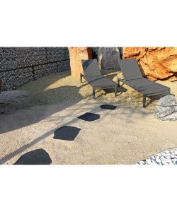 Granulati Zandobbio Passo Giapponese Ardesia Nero 42x32 cm - Giardino Decorativo