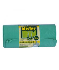 Sacco Giard.Legacci Verde 77X110 G 75 Pz 10 Mr.Bin