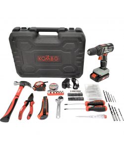 Kombo Kit Trapano Avvitatore 20V 1,5Ah con 127 Accessori e Valigetta