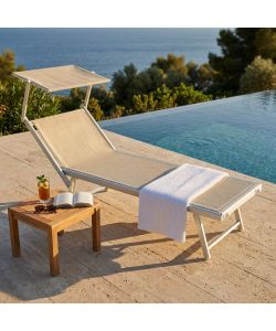 Cosma Lettino Prendisole Jesolo Beige - Schienale Reclinabile