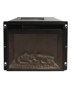 Camino elettrico caminetto da terra CAMBRIDGE in legno Bianco L110 x P25 x H95