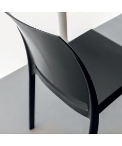 Sedia set 4 pz in resina impilabile made in Italy design per interno esterno SOFIA Grigio chiaro