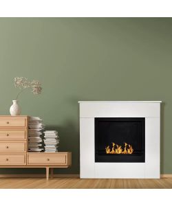 Divina Fire Camino a Bioetanolo Michelangelo Bianco 3,4kW - 96x36x90cm