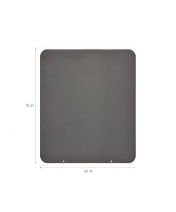 Divina Fire Pedana Salvapavimento per Stufe - Acciaio - 70x60 cm