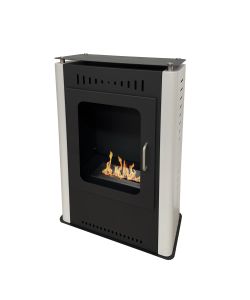 Divina Fire Stufa a Bioetanolo Asia - Acciaio e Vetro - 3,4 kW