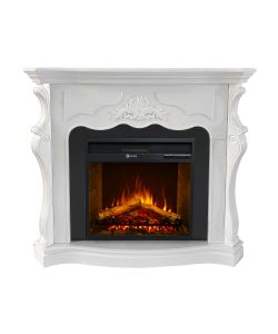 Divina Fire Camino Elettrico Parigi MDF Bianco Elegante 1800W - H100cm