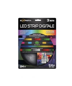 KIT Striscia 90LED 3m digitale Tricolore