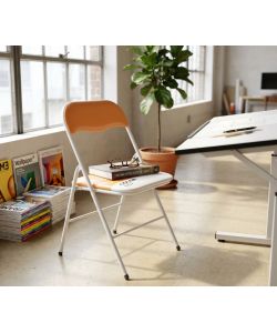Cosma Sedia Pieghevole Slim Arancio 44x45x79 cm per Ufficio e Campeggio